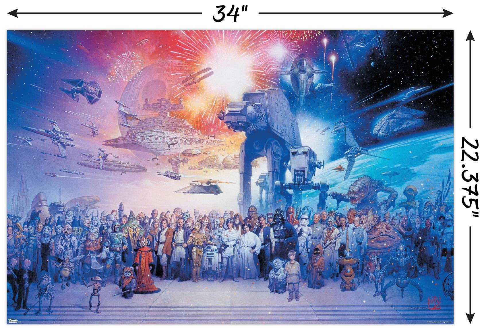 【希少】スター・ウォーズ ポスター Star Wars Amazon.com: Star Wars: Saga - Galaxy Wall Poster, 22.37